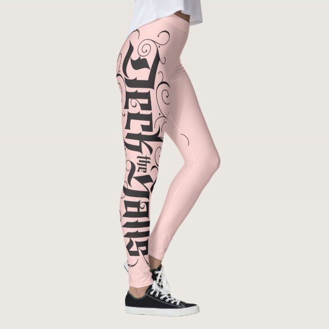 Legging Deck the Halls Christmas Letting Pale Pink Paris (Direita)
