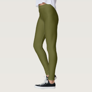Legging Decor Verde do Exército Sólido em