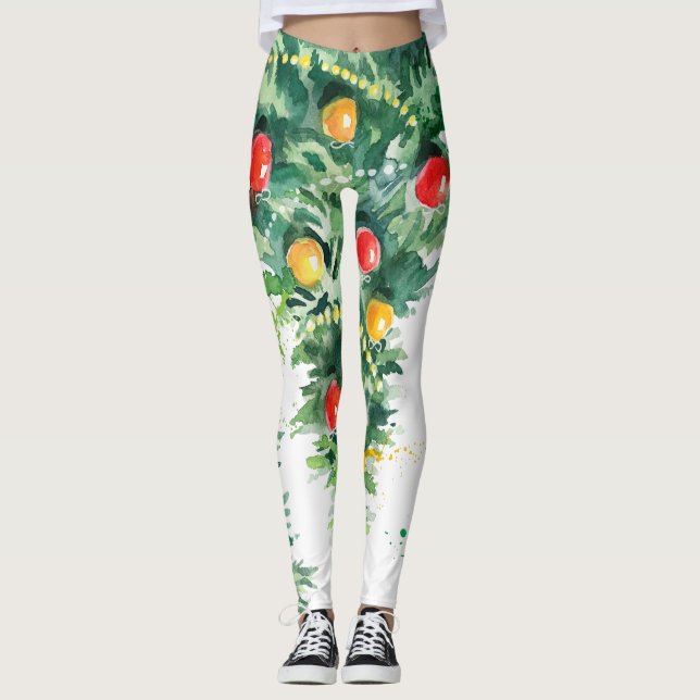 Legging Decoração da árvore de Natal (Frente)