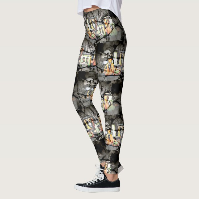 Legging Decoração de Dia das Bruxas Spooky (Esquerda)