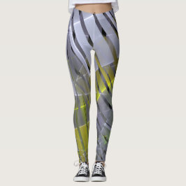 Legging decoração geométrica brilhante com abstrato stripe