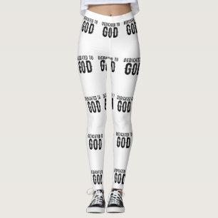 LEGGING DEDICADO A DEUS TEXTO NEGRO LEGAL PERSONALIZÁVEL