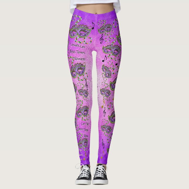 Legging Deixe os bons tempos rolar - Mardi Gras (Frente)