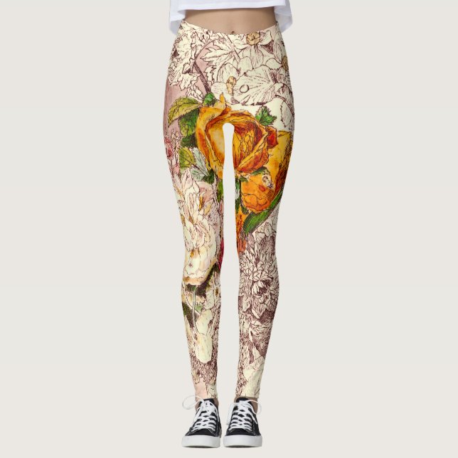 Legging Delicate Vintage Rosa Art (Frente)
