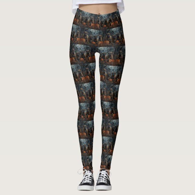 Legging Delícia Noturna de Halloween para Bullmastiff (Frente)