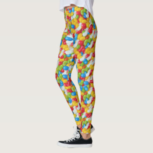Legging Delícias Coloridas De Feijões De Doces,