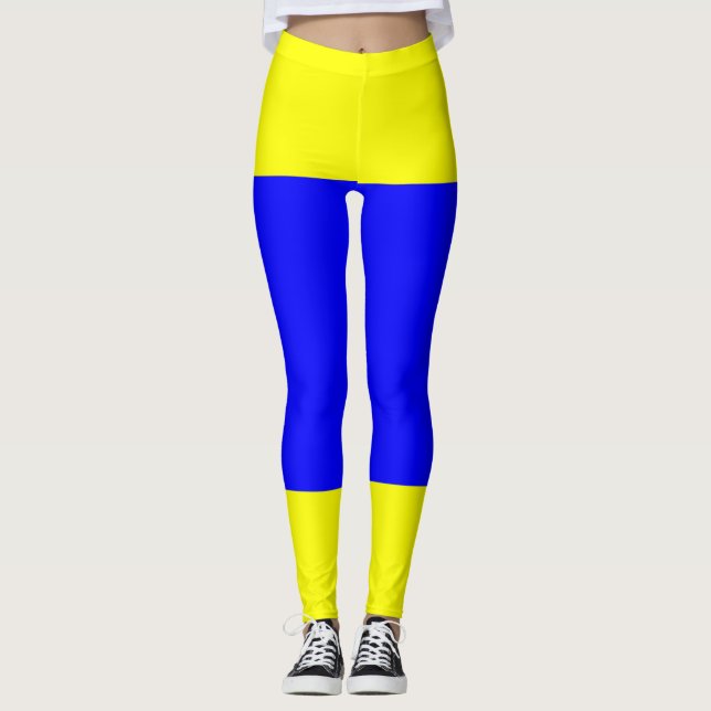 Legging Delta Amarelo Azul (Frente)
