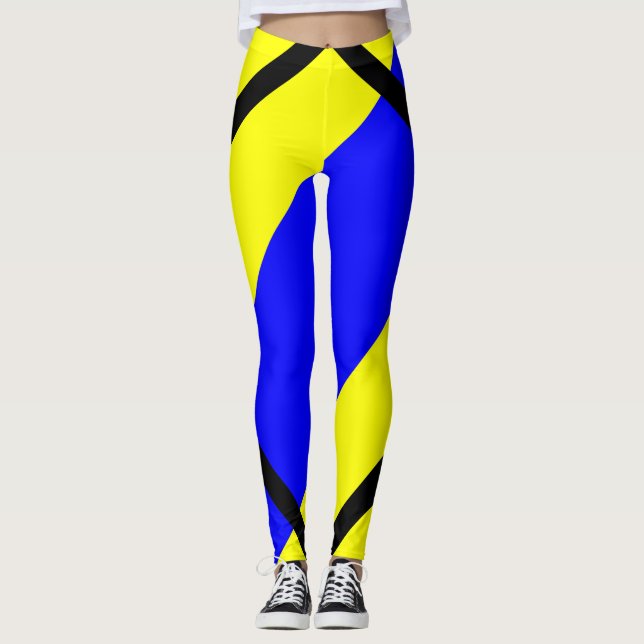 Legging Delta Amarelo Azul (Frente)