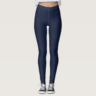 Legging Denim Cor Sólida Plana