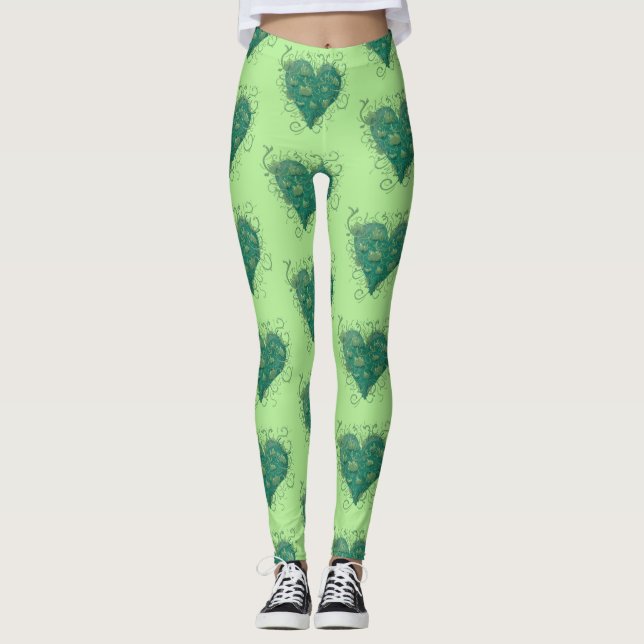 Legging Dentro do Coração Verde (Frente)