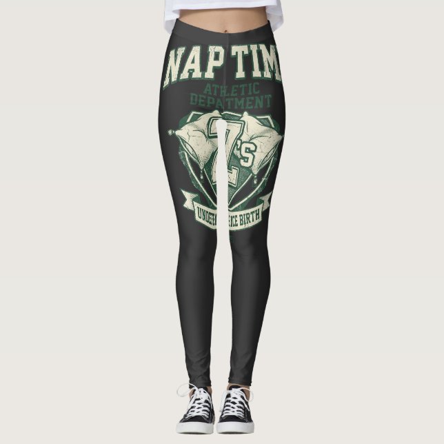 Legging Departamento Atlético da Hora da Soneca Engraçado  (Frente)