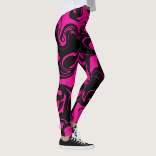 Legging Derramar - Magenta e preto