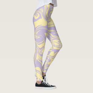 Legging Derramar - Pastel Amarelo e Roxo