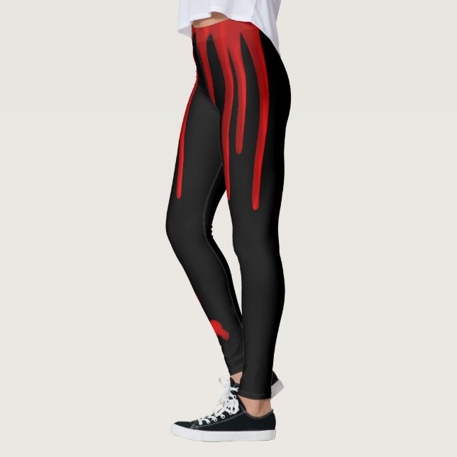 Legging Derrubando sangue em preto (Esquerda)
