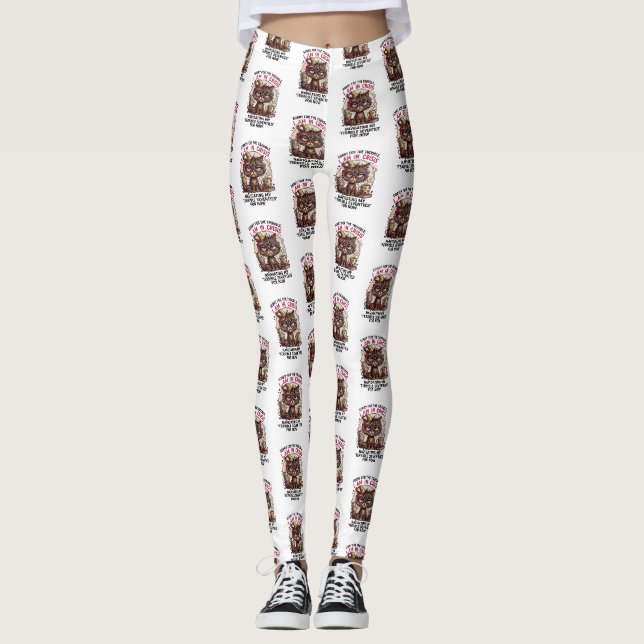 Legging Desculpe, Estou em Crise Piada de Aniversário de 7 (Frente)