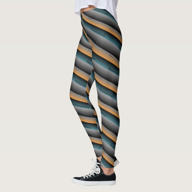 Legging DESENHAR abstrato MODERN verde-cinza (Esquerda)