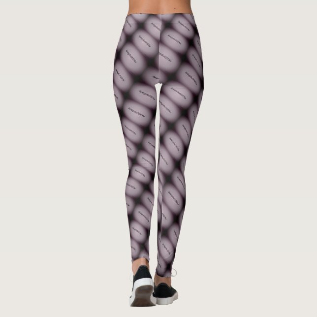 Legging DESENHAR MODERN abstrato a preto - cinza branco (Verso)