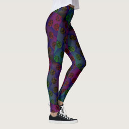 Legging DESENHAR MODERN abstrato, azul-esverdeado, vermelh