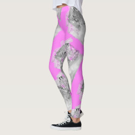 Legging DESENHAR MODERN abstrato com cinza rosa-claro