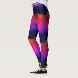 Legging DESENHAR MODERN-abstrato-mosaico-azul-fundo-rosa