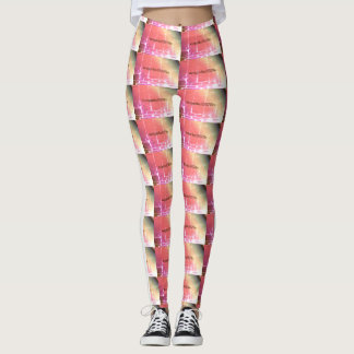 Legging DESENHAR MODERN abstrato, vermelho-claro