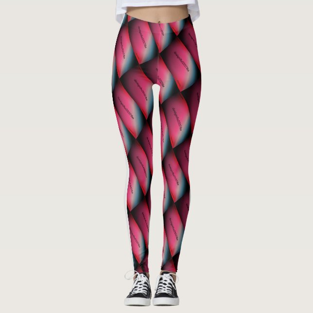 Legging DESENHAR MODERN cor-de-rosa azul branco-branco-azu (Frente)