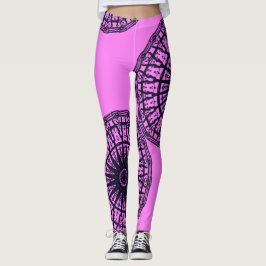 Legging DESENHAR MODERN cor-de-rosa azul profunda: #FF7