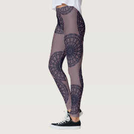 Legging Desenhar moderno em cor-de-rosa azul profundo