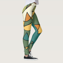 Legging desenho abstrato vintage feito à mão