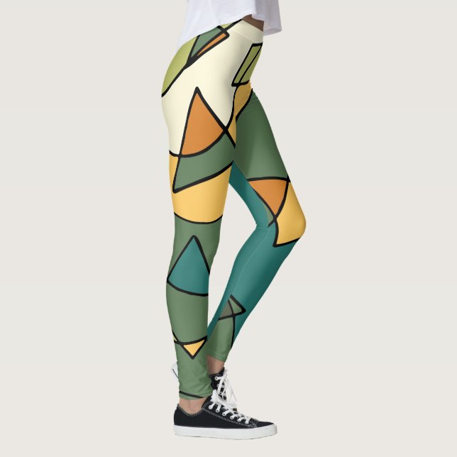 Legging desenho abstrato vintage feito à mão    (Direita)