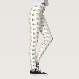 Legging desenho animado de laboratório amarelo 2