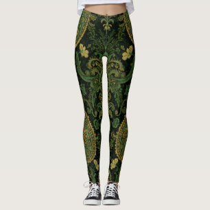 Legging Desenho Boho Ária Grace Esmeralda Paisley Real