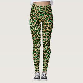 Legging Desenho da Série Safari Esmeralda e Ouro 8