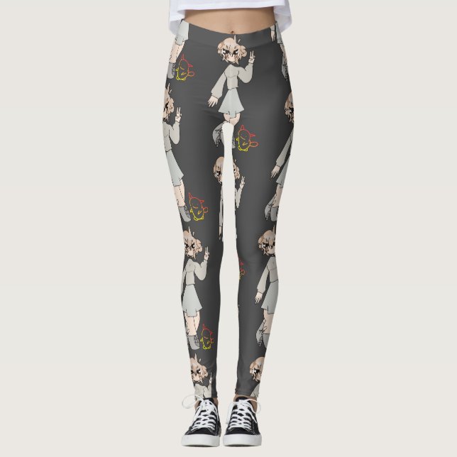 Legging Desenho De Bebê De Alta Menina (Frente)