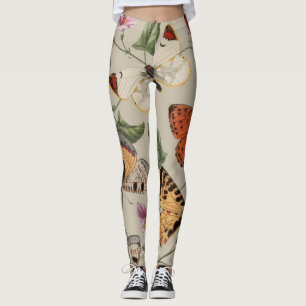 Legging Desenho de Coleção de Natureza da Mama da Borbolet
