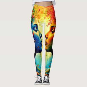 Legging Desenho de Conexão Arco-íris Soulful