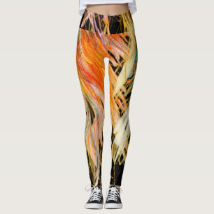 Legging Desenho de Estilo Pintado em Ajuste Justo Fofo