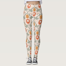 Legging Desenho de padrão contínuo de explosão solar flora