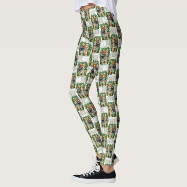 Legging Desenho de padrão de tigre  (Criador carregado)
