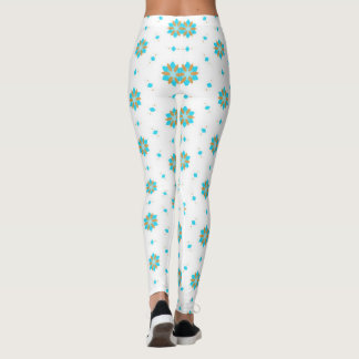 Legging desenho de padrão floral geométrico repetido