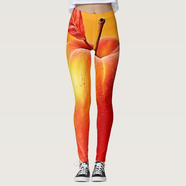 Legging Desenho de Perfeição do Pêssego Dourado (Frente)