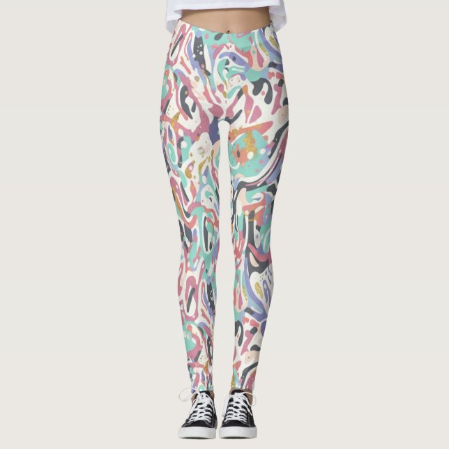 Legging Desenho de respingos  (Frente)