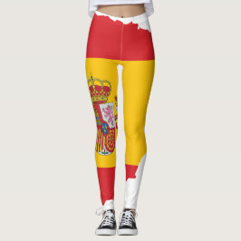 Legging Desenho de Souvenir com Bandeira da Espanha dentro
