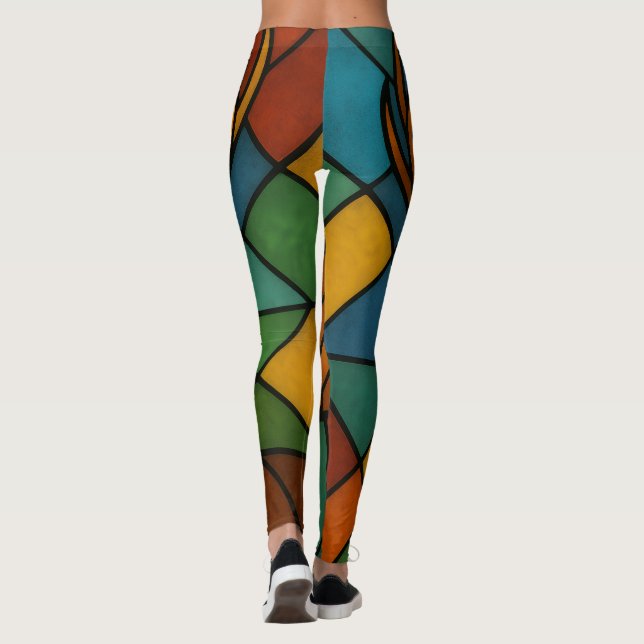Legging Desenho de Vidro Pintado Estilo Tiffany de Cervo A (Verso)