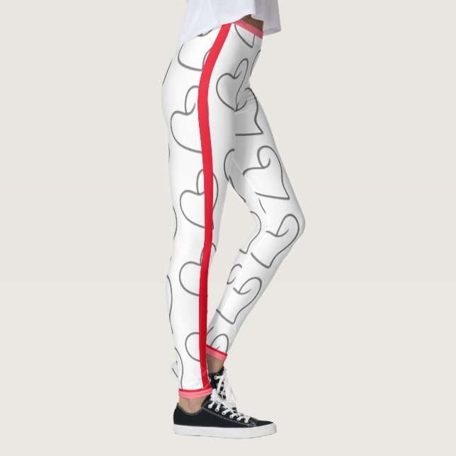 Legging Desenho Elegante em Forma de Coração (Direita)