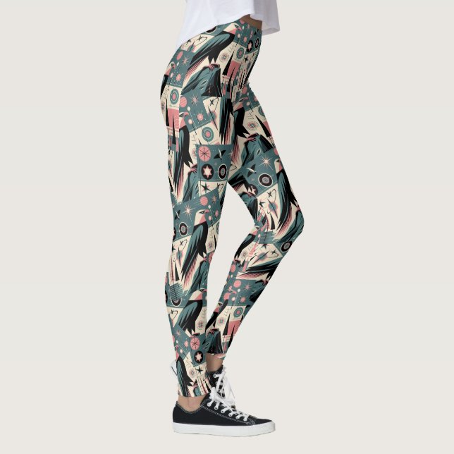 Legging Desenho Geométrico Águia Retro Atômica (Direita)
