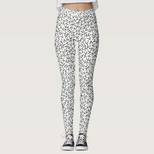 Legging Desenho Geométrico Preto e Branco