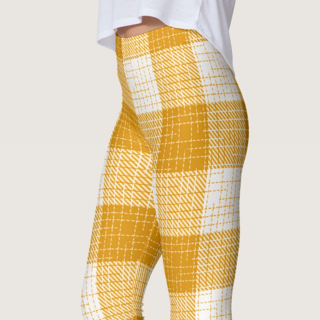 Legging Desenho Xadrez Amarelo e Branco em Negrito (Criador carregado)