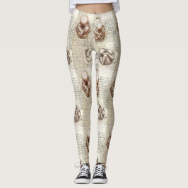 Legging Desenhos Fetal de Leonardo da Vinci