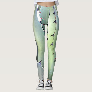 Legging Deserto Botânico Agave Vegetal Suculente de Cacto